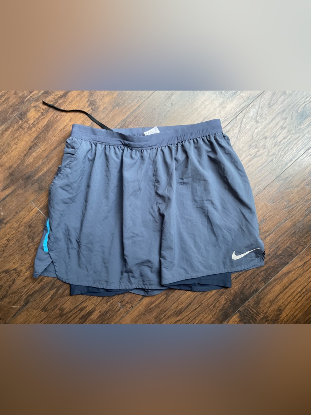 Nike women Dark Blue Athletic Shorts with Reflective Swoosh